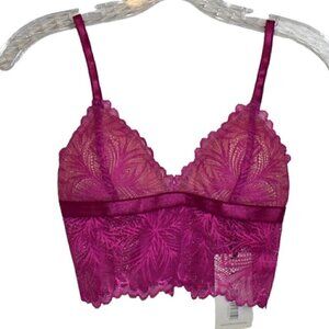 Underprotection Lacy Lima Bralette Magenta Purple Pink Size XS